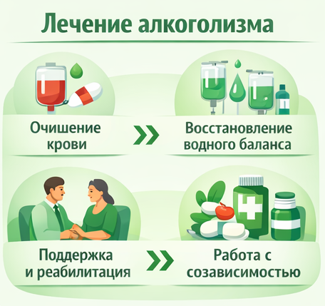 лечение алкоголизма в Баймаке этапы